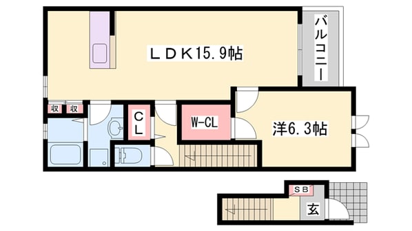 明石駅 バス17分  玉津インター前下車：停歩5分 2階の物件間取画像